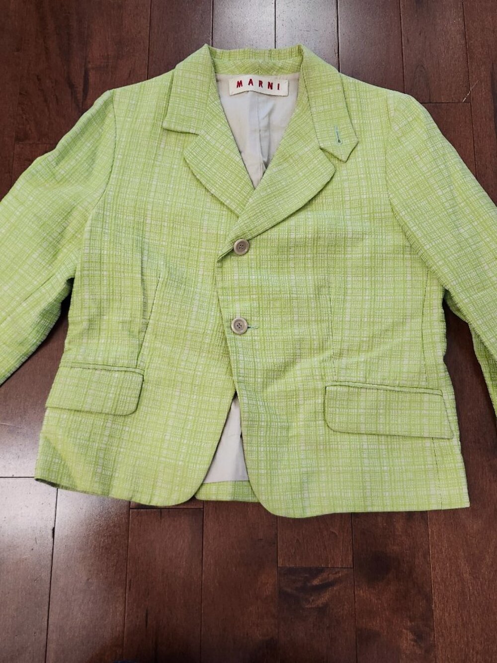 Marni green linen blazer size 42